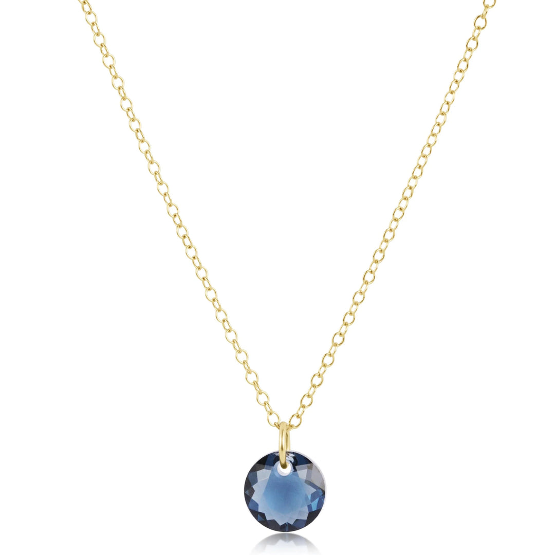 16" Necklace Gold - Reflection Small Charm