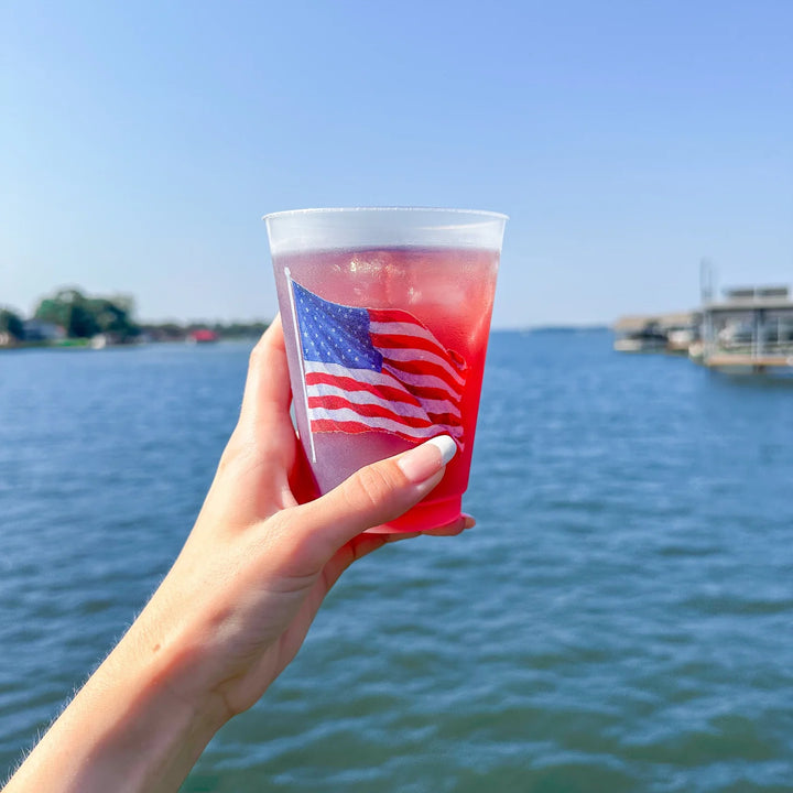 Shatterproof American Flag Cups
