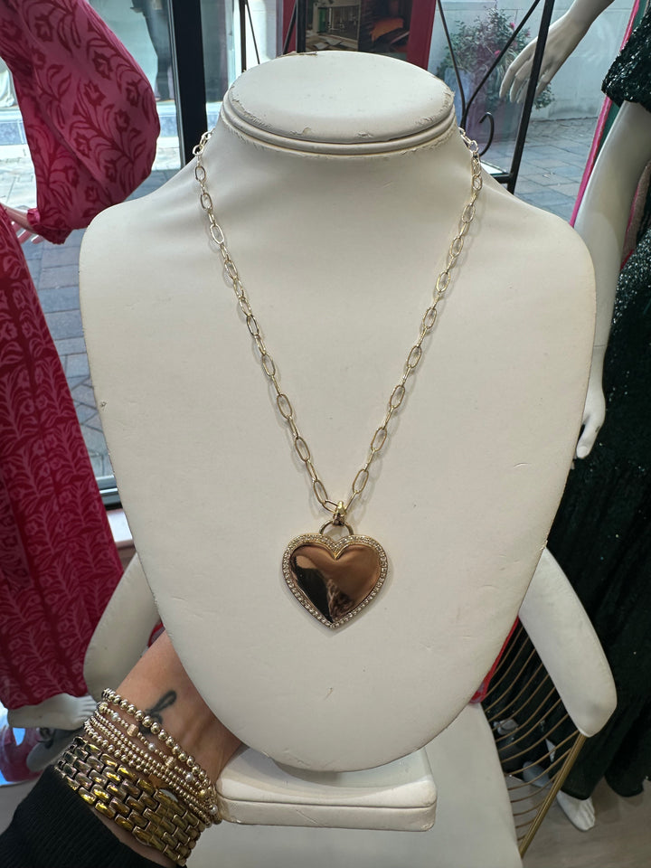 Never Enough LOVE Heart Necklace