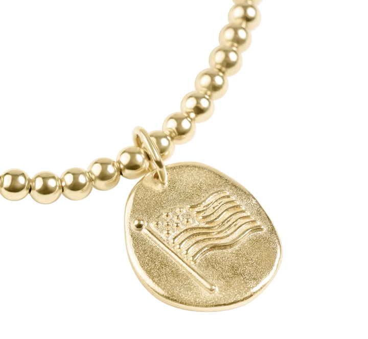 Classic Gold 3mm Bracelet | Inspire America Gold Disc