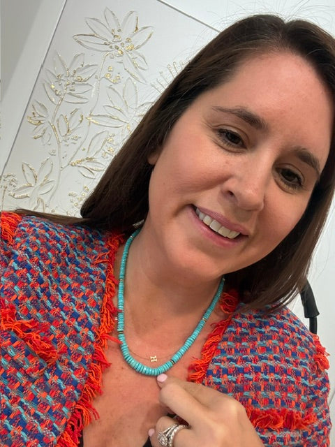 14kt Gold & Turquoise Bead Necklace N11706T