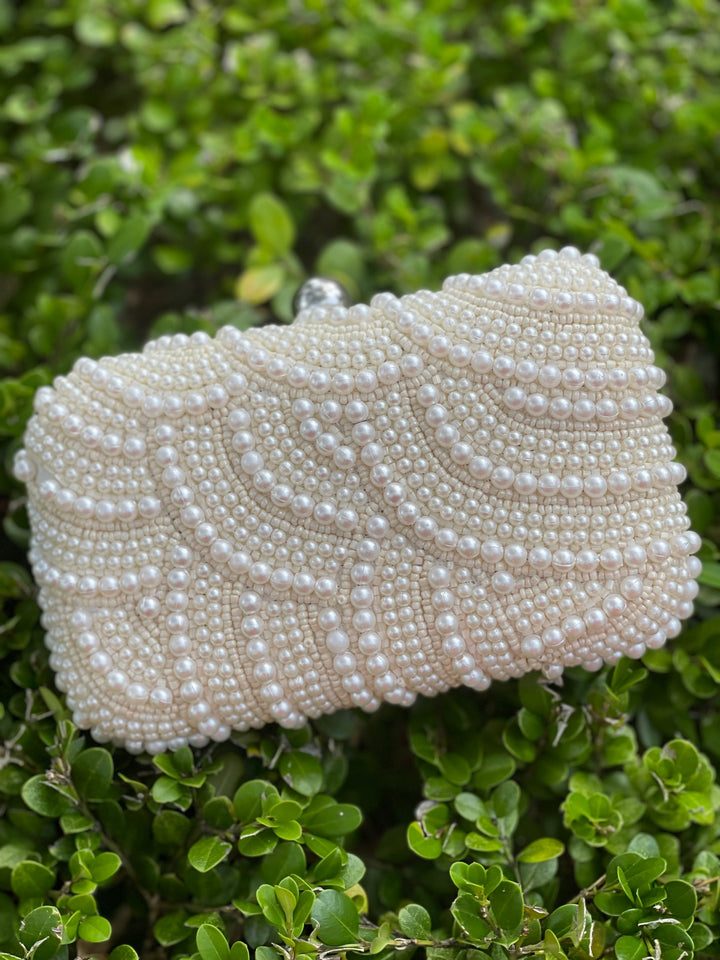 Scallop Beaded Clutch