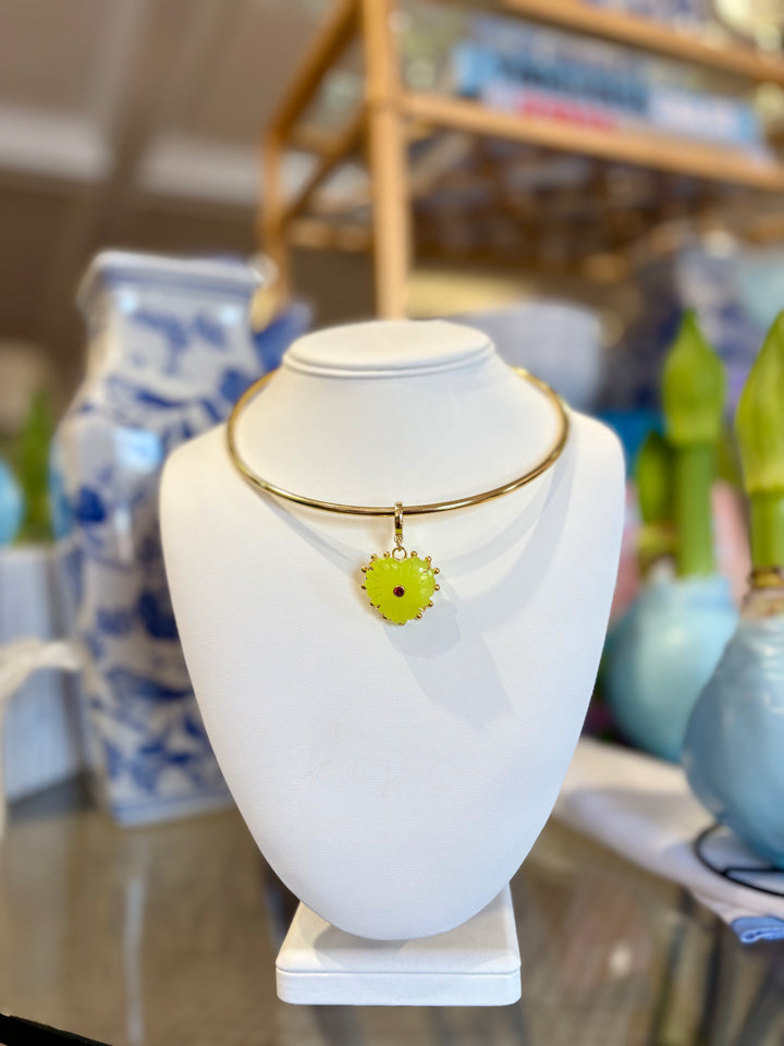 KB Lemon Quartz Heart with Attachable Clasp