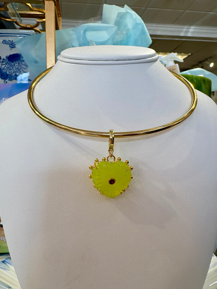 KB Lemon Quartz Heart with Attachable Clasp
