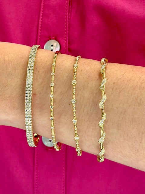 Diamond Twist Bracelet 14kt 0.62 Diamond B6165Y - Charlotte's Inc