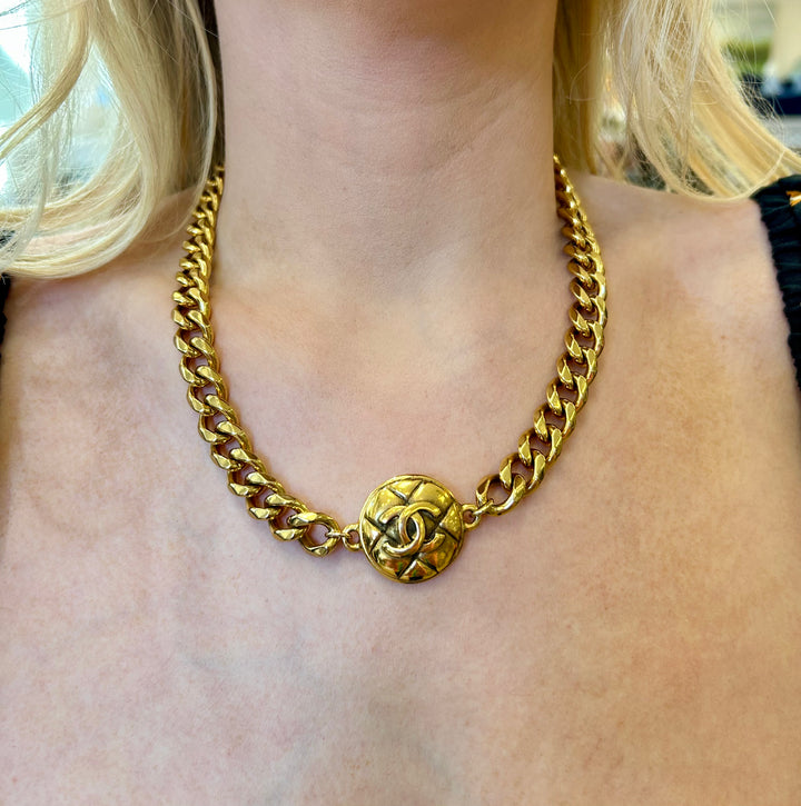 Quilted Coin Necklace