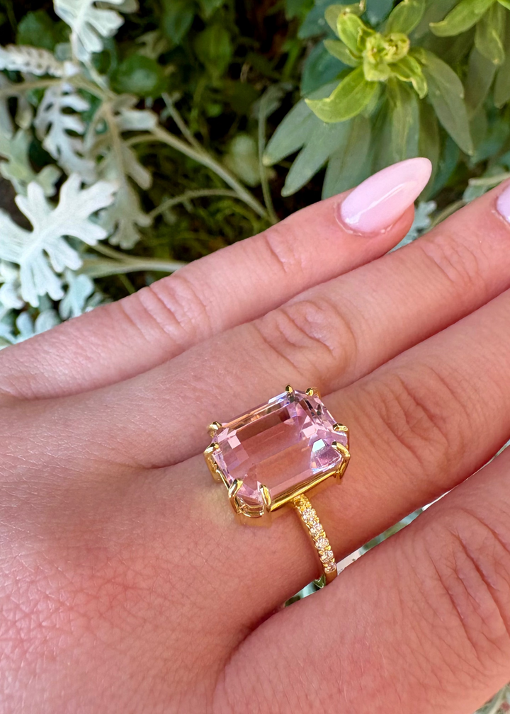 14kt 10.92 Kunzite & .10ct Diamond Ring R17754DKZ