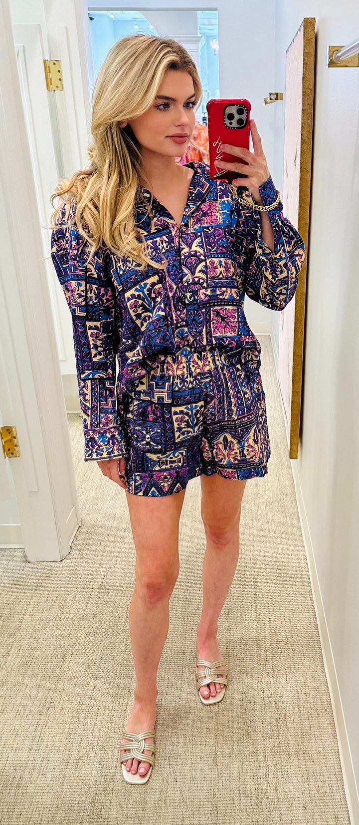 Marie Oliver Jolene Blouse | Violet Tile