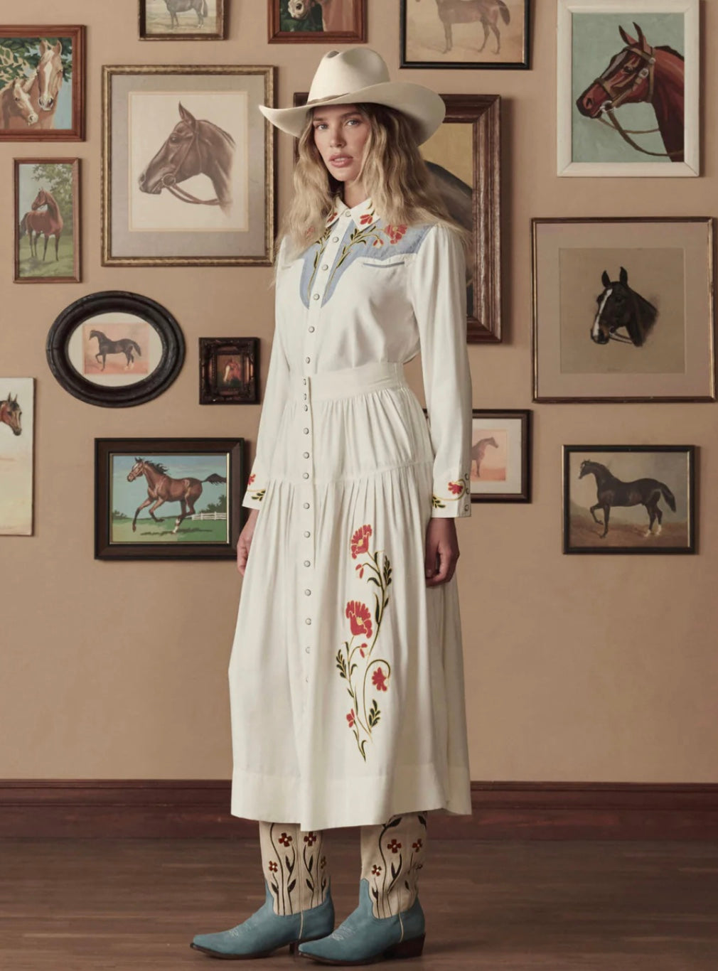 The Western Embroidered Highland Skirt