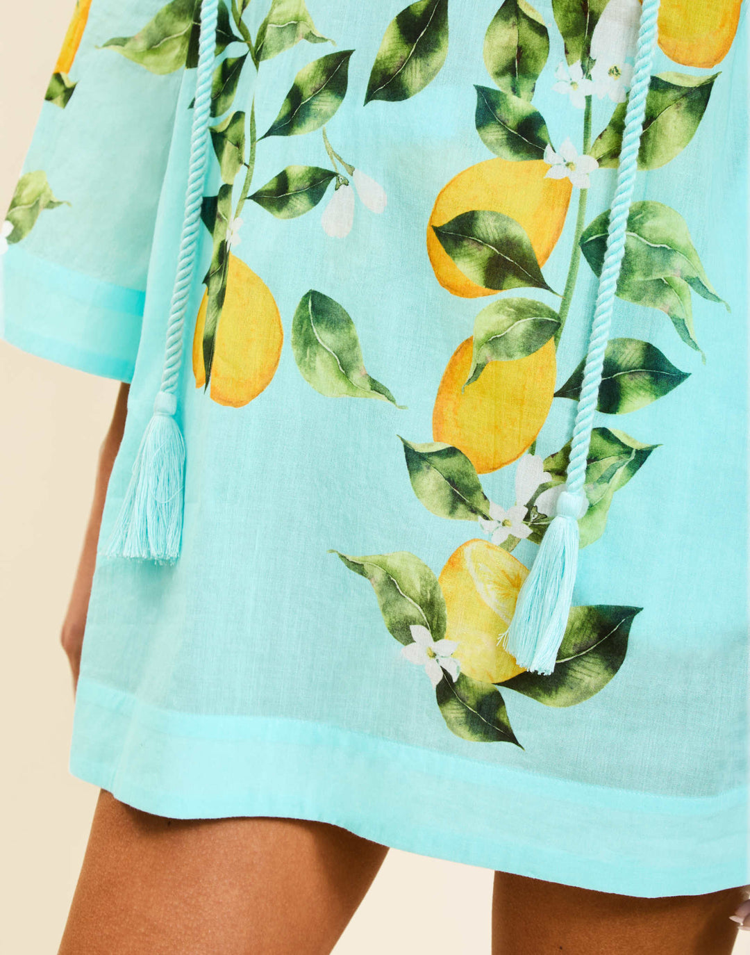 Ines Caftan Mini Dress | Sorrento Citrus