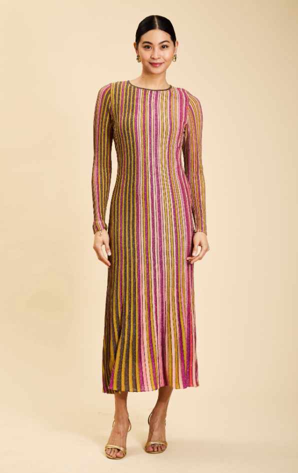 James Knit Midi Dress | Sparkling Borealis