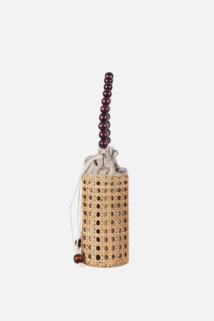 Amalfee Wood Bead Satchel Bag