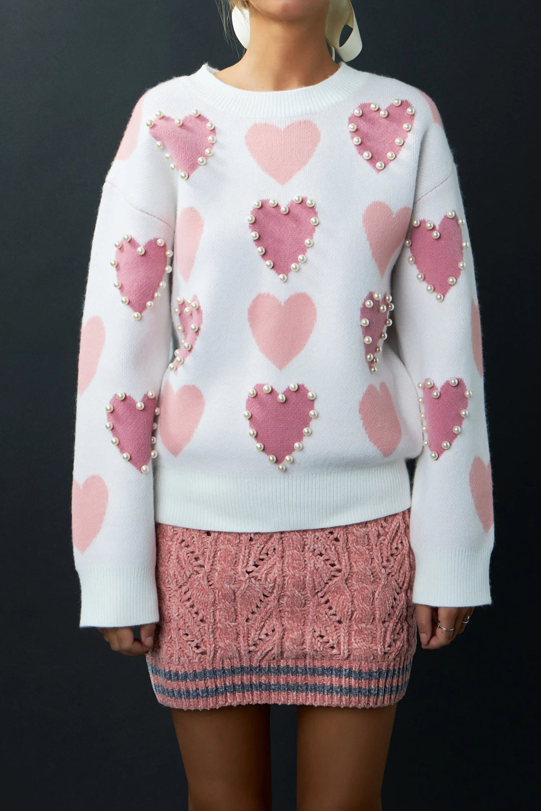 Pearl With Hearts Sweater
