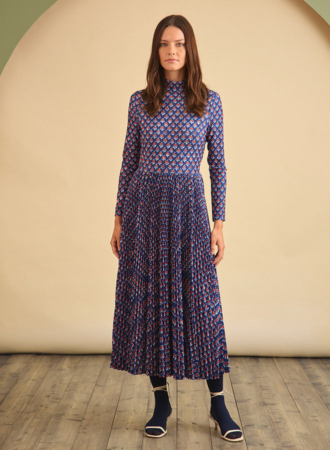 Sabine Dress | Autumn Fleur Navy