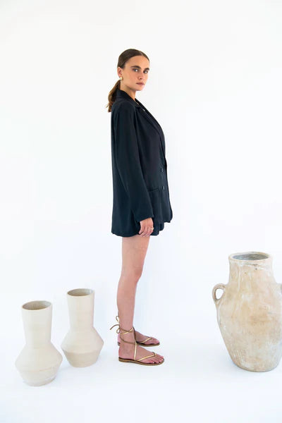 Jane Double Breasted Jacket | Midnight