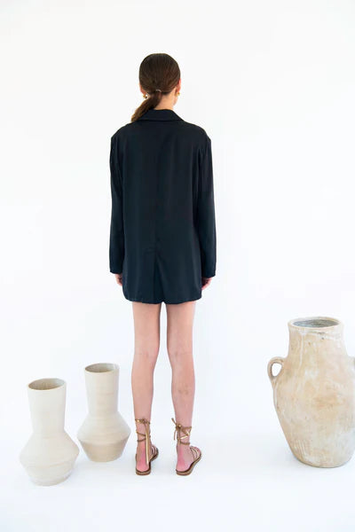 Jane Double Breasted Jacket | Midnight