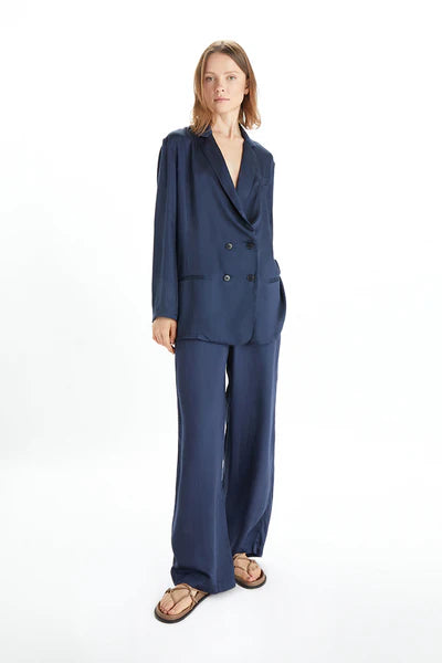 Jane Double Breasted Jacket | Midnight