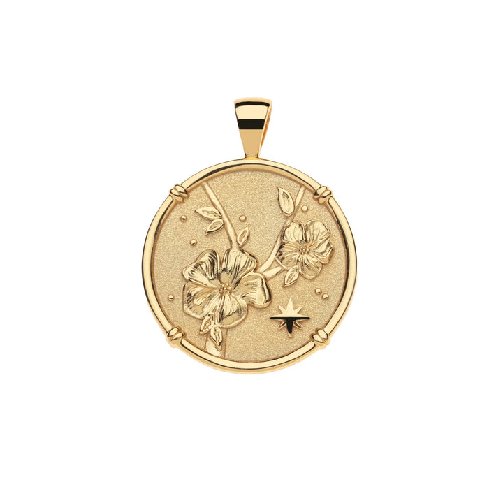 JOY Camellias Original Pendant Coin Necklace
