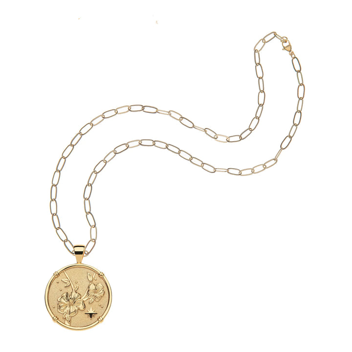 JOY Camellias Original Pendant Coin Necklace