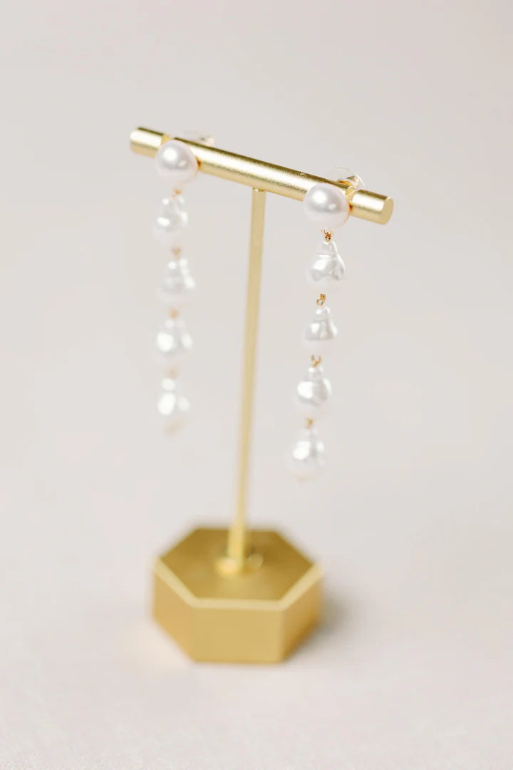 Natural Pearl Drop Earrings