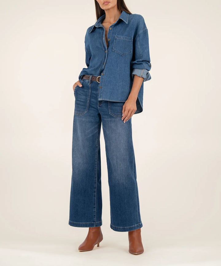 Meg High Rise Wide Leg | Dark Wash