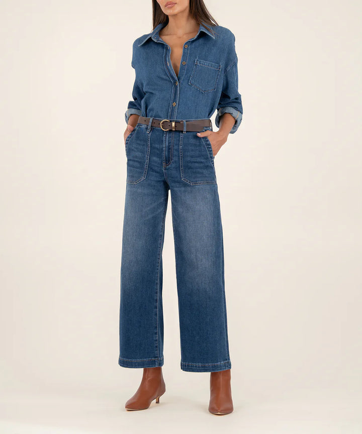 Meg High Rise Wide Leg | Dark Wash