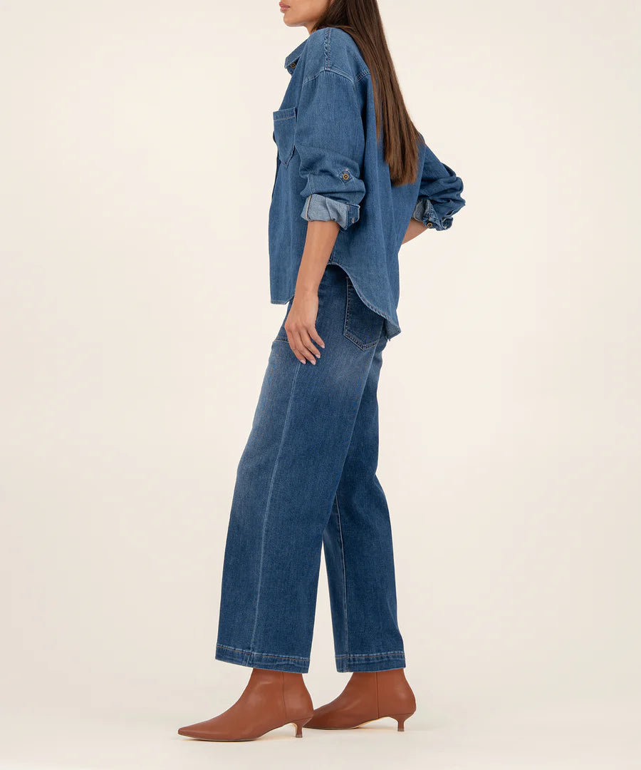 Meg High Rise Wide Leg | Dark Wash