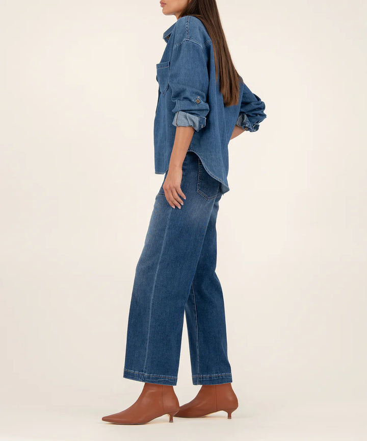 Meg High Rise Wide Leg | Dark Wash