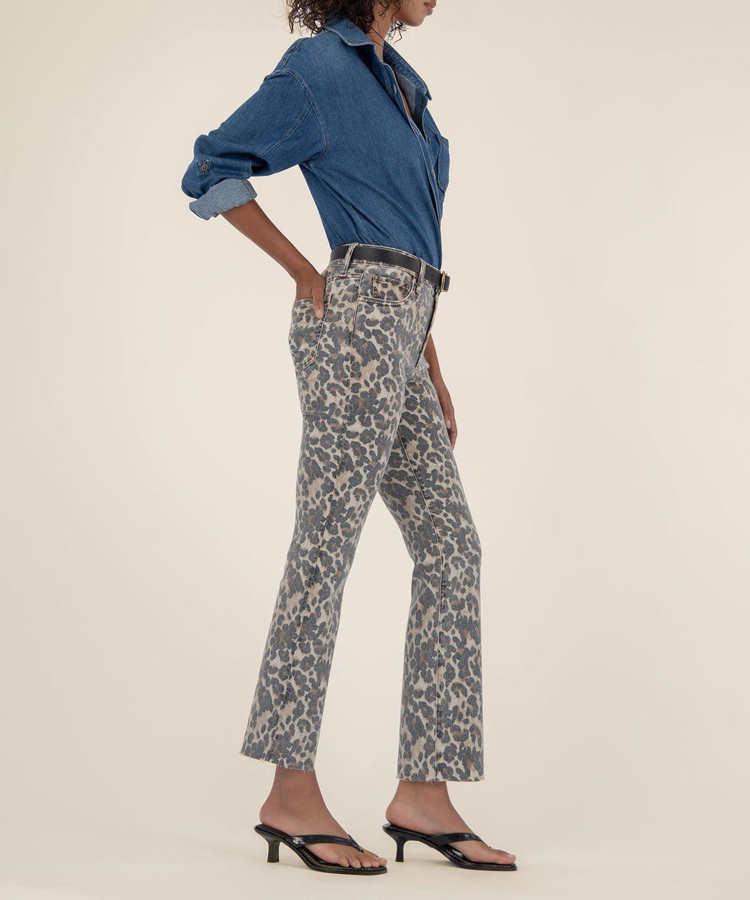 Kelsey High Rise Ankle Flare | Tan/Brown