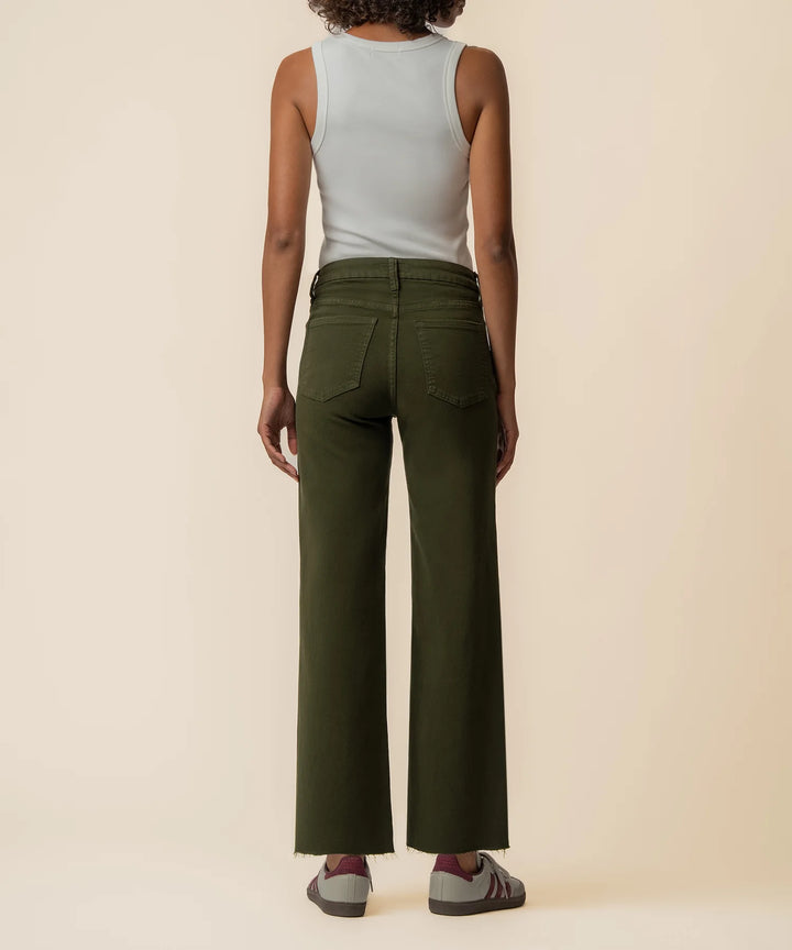 Meg High Rise Fab Ab Wide Leg | Tuscan Olive
