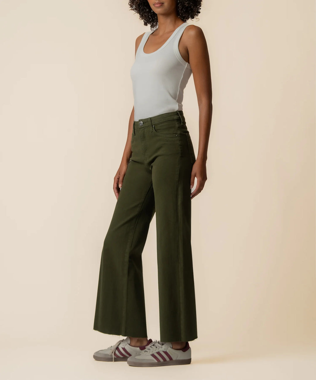 Meg High Rise Fab Ab Wide Leg | Tuscan Olive