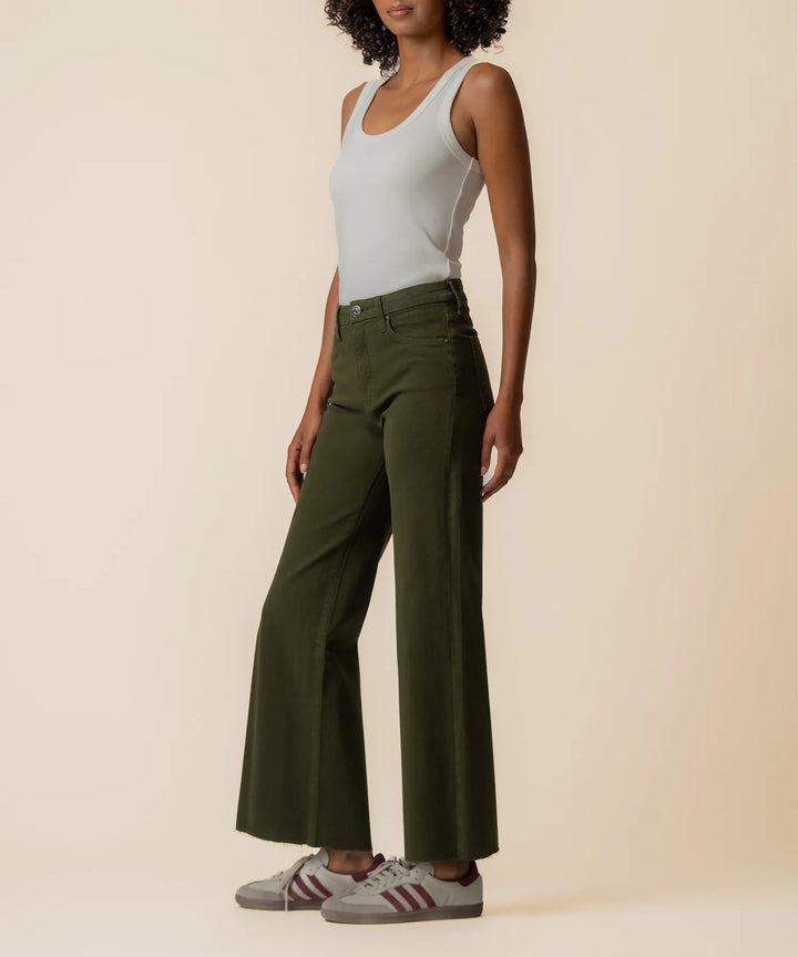Meg High Rise Fab Ab Wide Leg | Tuscan Olive