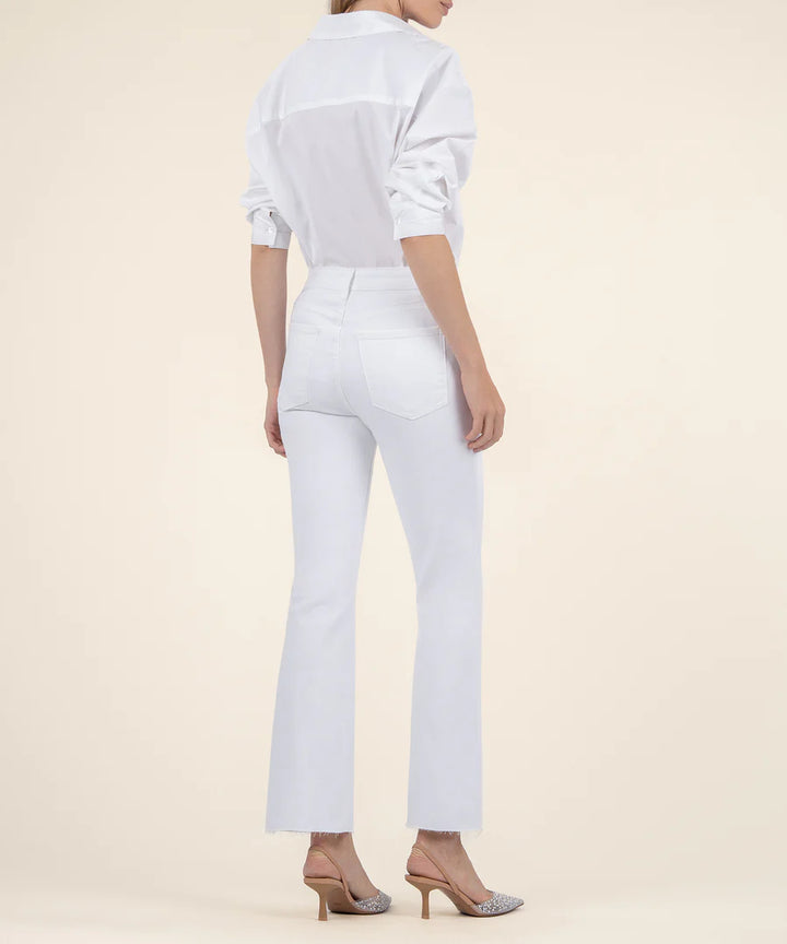 Kelsey High Rise Ankle Flare | Optic White