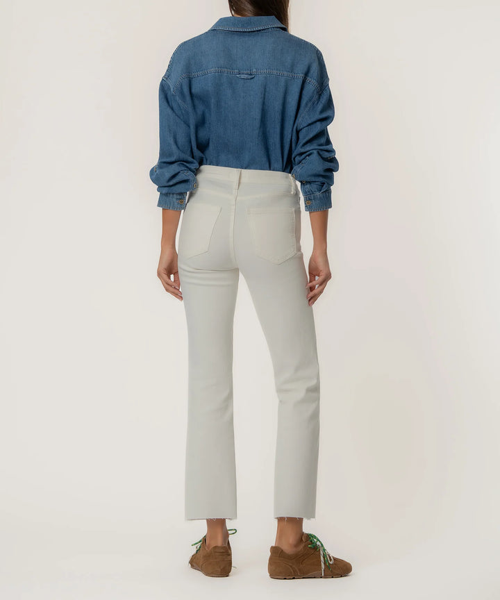 Kelsey High Rise Ankle Flare | Ecru - Charlotte's Inc