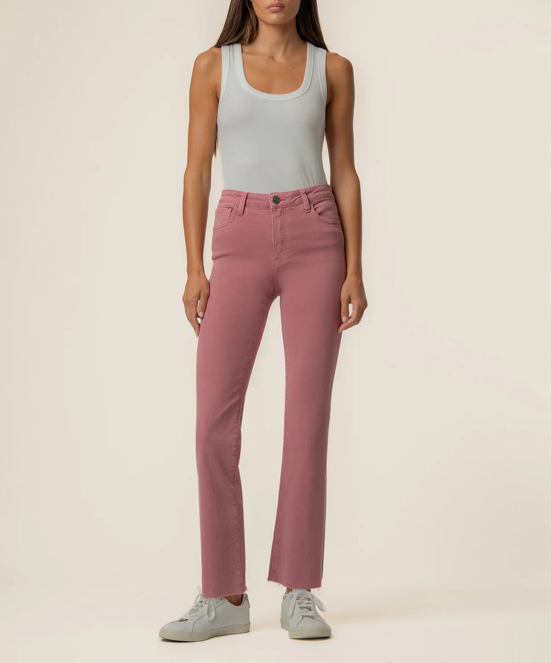 Kelsey High Rise Ankle Flare | Rose Garden