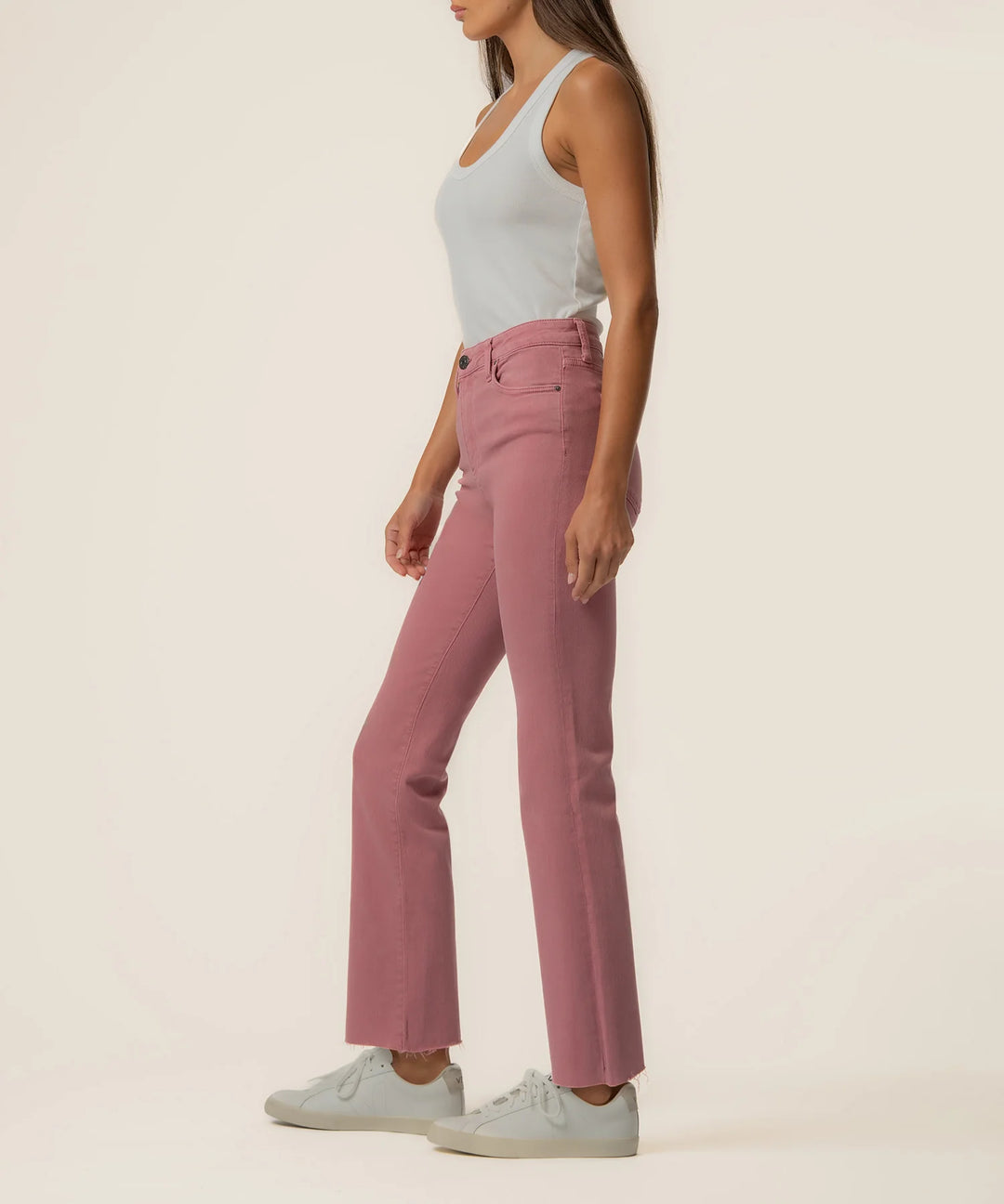 Kelsey High Rise Ankle Flare | Rose Garden