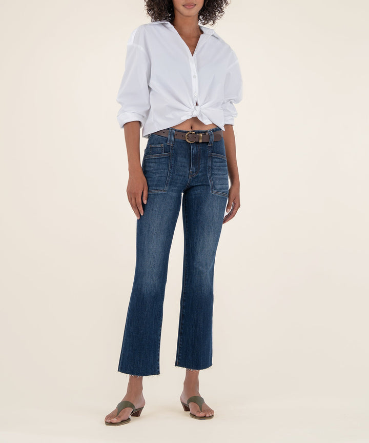 Kelsey High Rise Flare Ankle Flare | Precocious