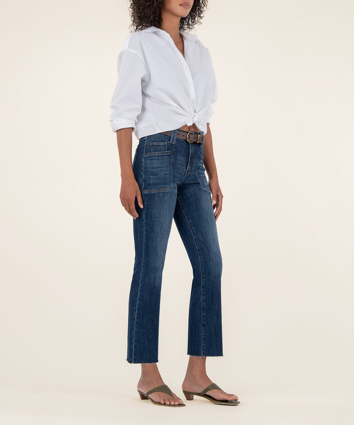 Kelsey High Rise Flare Ankle Flare | Precocious