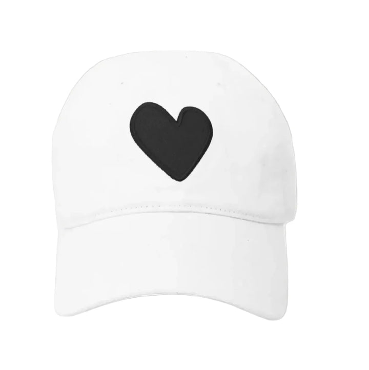 Baseball Hat Heart Patch | Indigo White