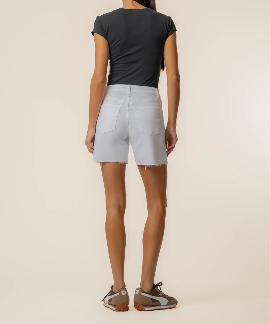 Hailey High Rise Shorts | Optic White
