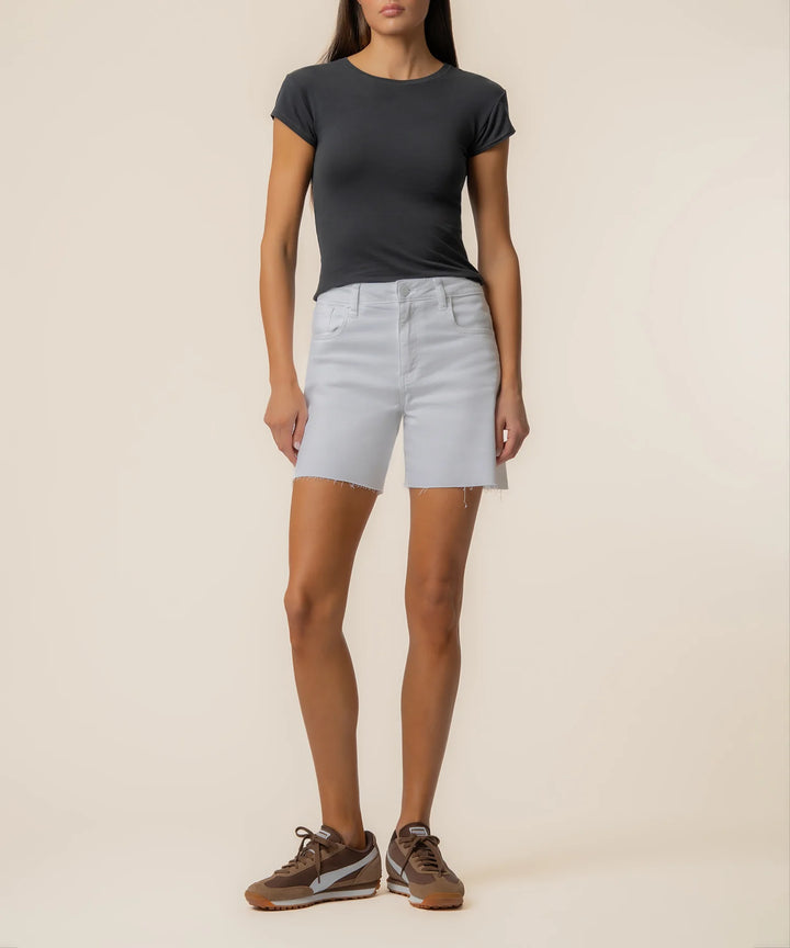 Hailey High Rise Shorts | Optic White