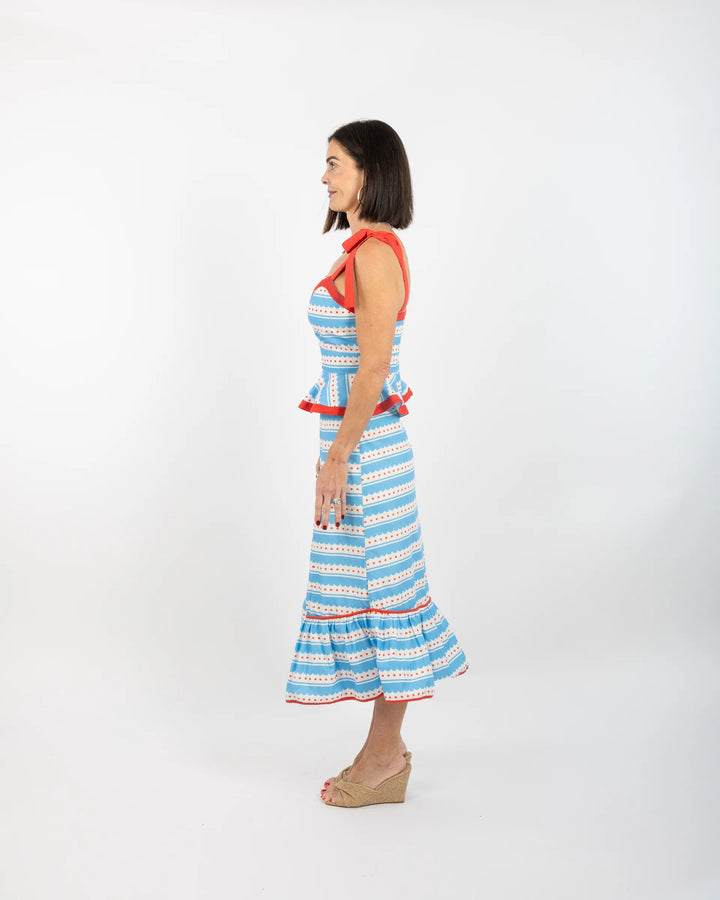 Addie Skirt | Blue Scallop