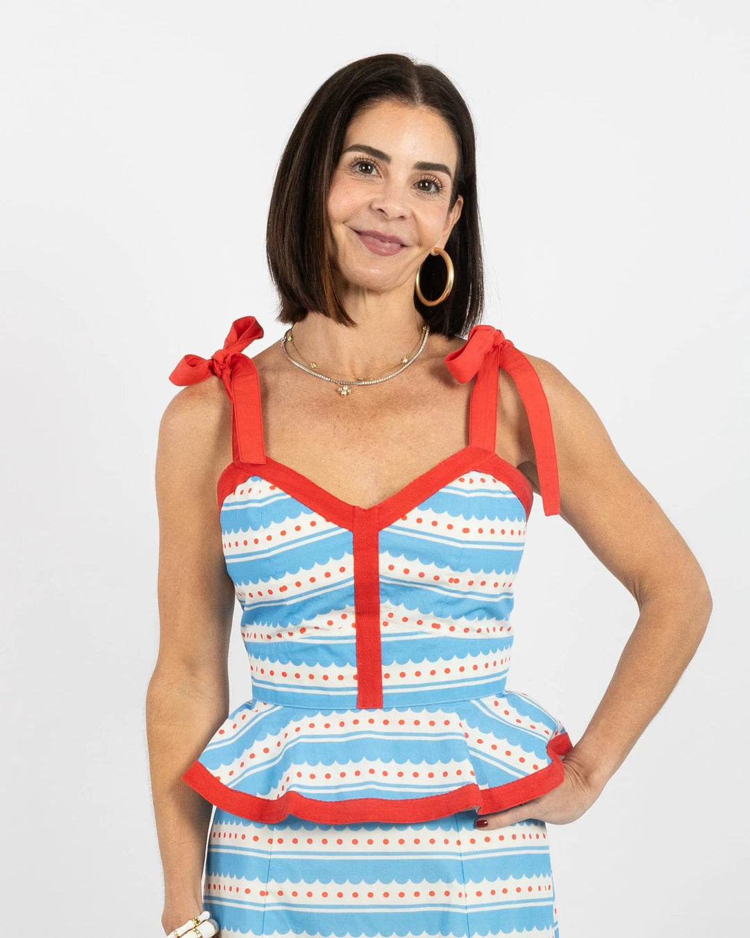 Addie Top | Blue Scallop