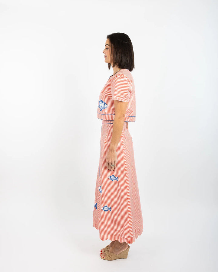 Emmy Maxi Skirt | Fish Applique