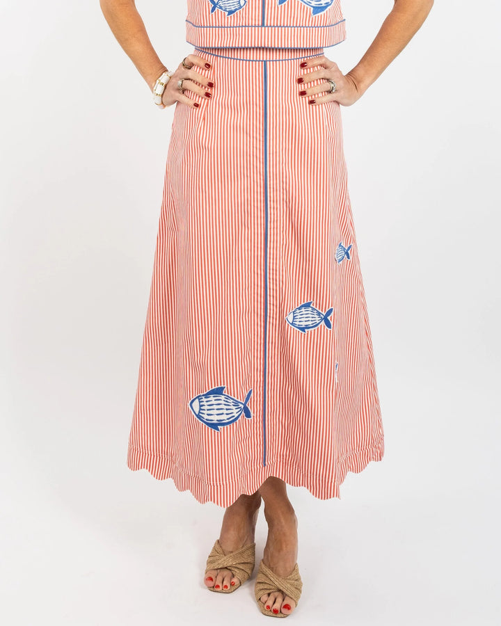 Emmy Maxi Skirt | Fish Applique