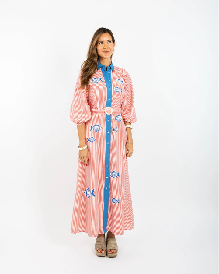 Lyla Dress | Fish Applique