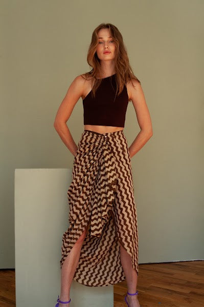 Kenia Pareo Skirt | Brown