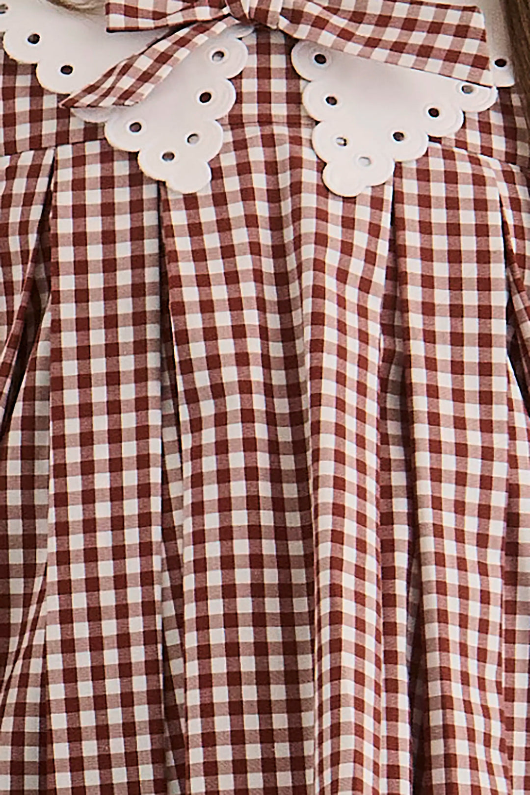 Kids Marianne Dress | Cotswold Check Rust