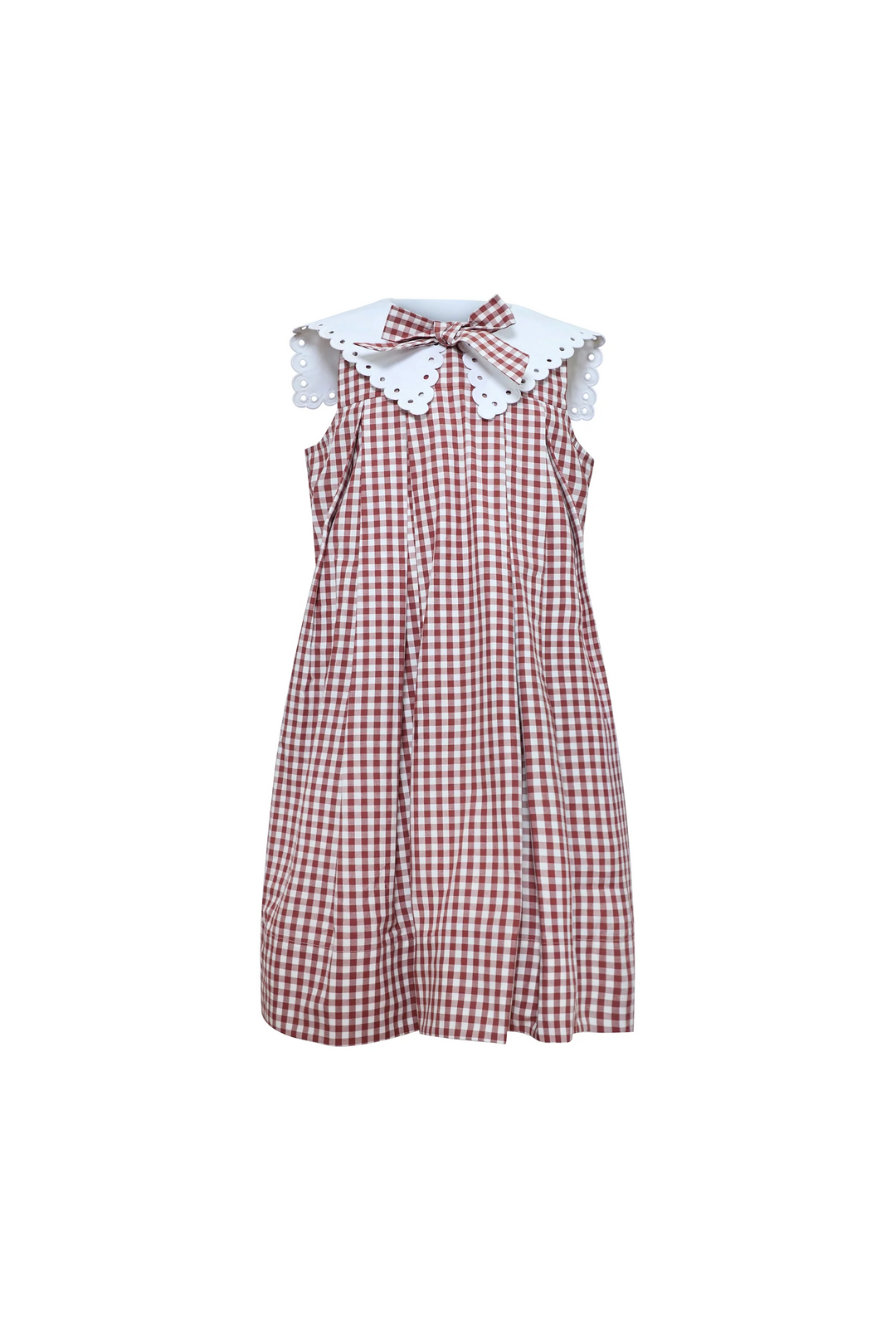 Kids Marianne Dress | Cotswold Check Rust