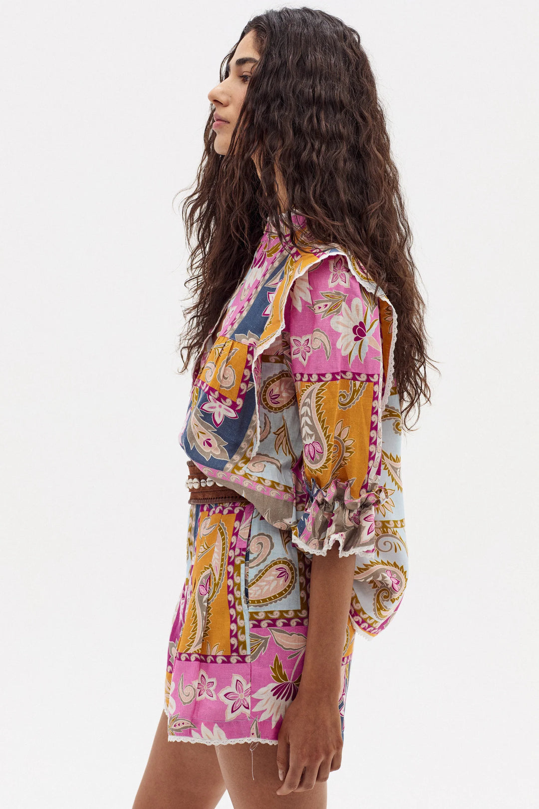 Folk Linen Shirt | Calypso
